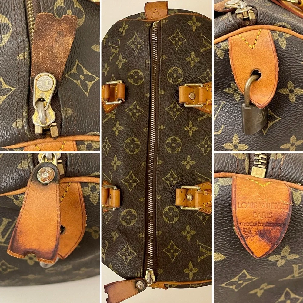 Classic "Speedy 30" Style Top-Handle Satchel - Picture 5 of 11